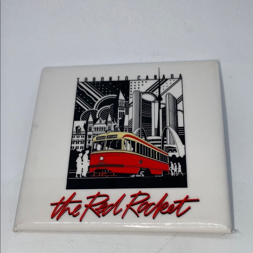 Toronto Canada TTC The Red Rocket Pinback Advertising Button